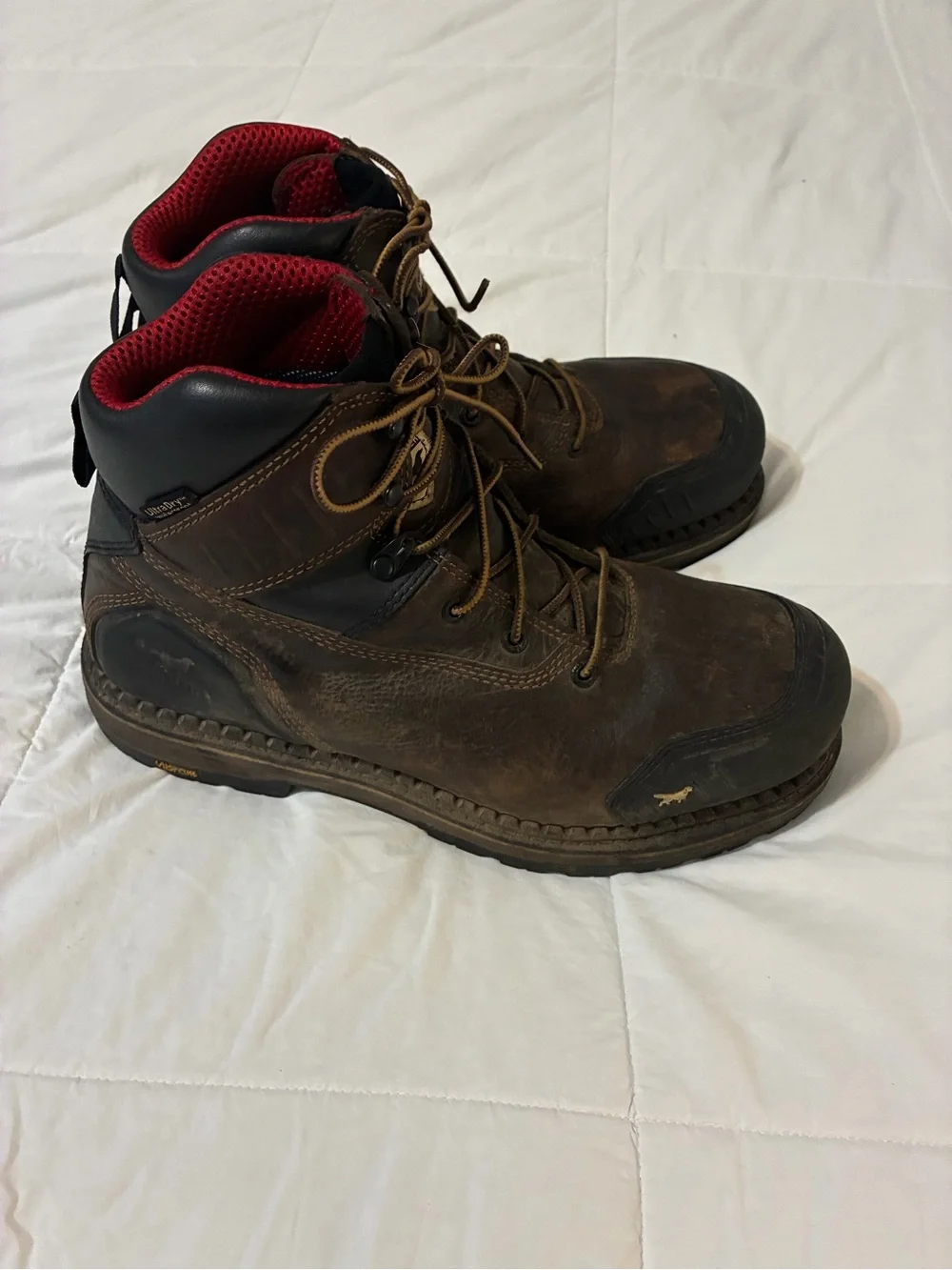 Irish Setter lace up steel toe work boots size 11  #83688